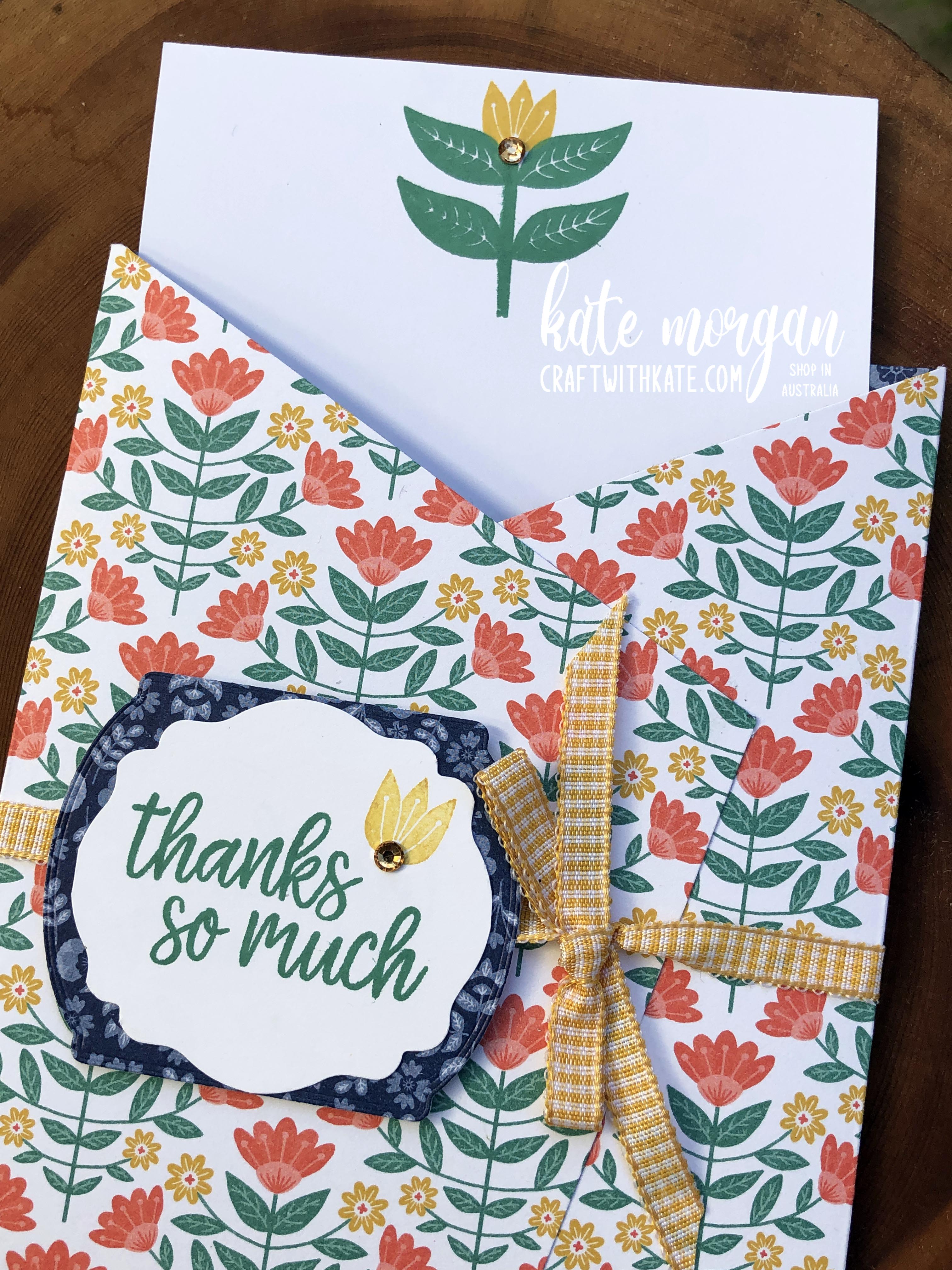 Sweet symmetry card by kate morgan  stampin up australia 2021 open