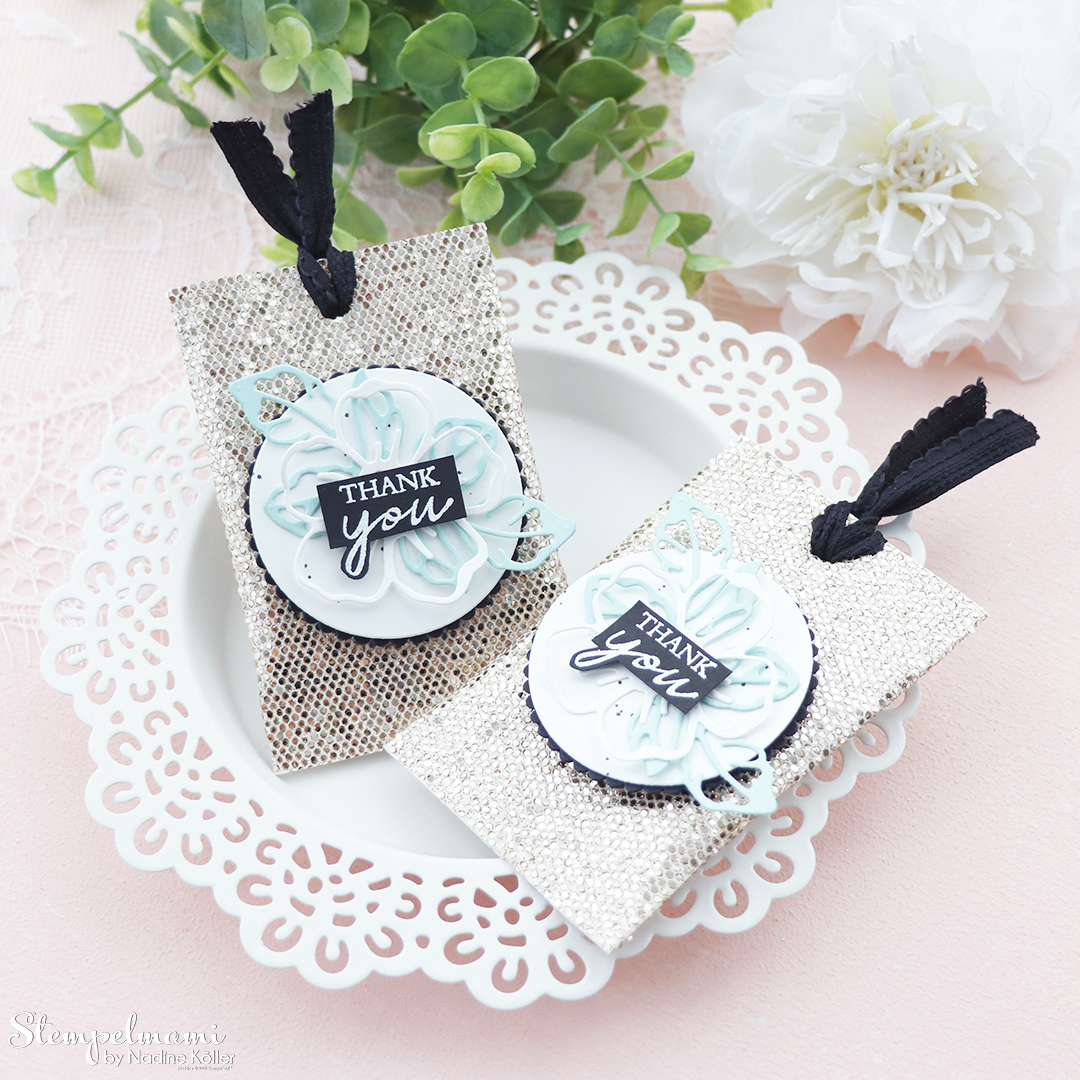 Stampin up videoanleitung kleines goodie zur reste papierverwertung spezialpapier glamour stempelmami instagram 1