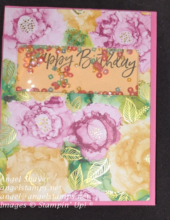 Floral shaker happy birthday outside