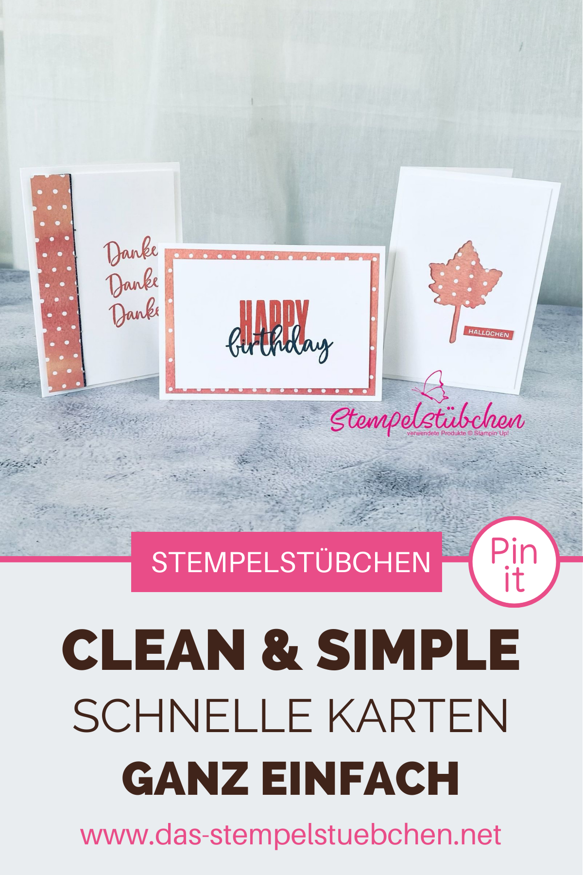 Pinterest basteln stampin up bastelideen schnell und einfach stempelst%c3%bcbchen