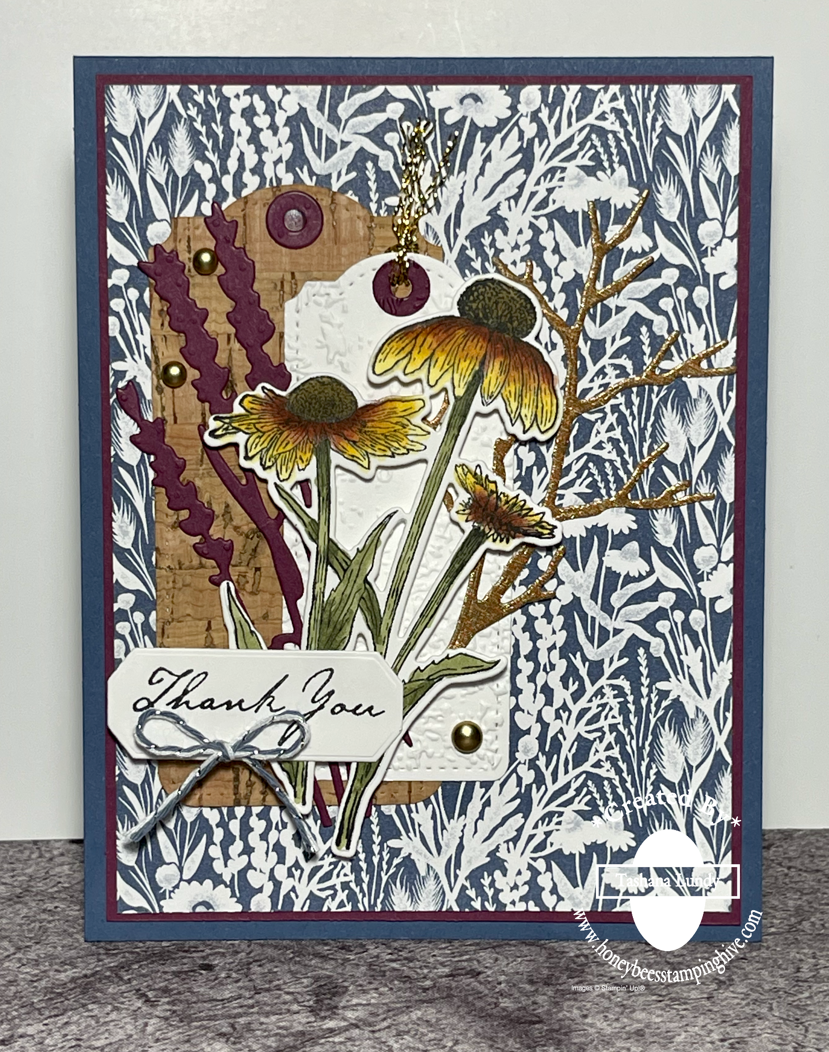 Harvest meadow thank you card honeybee s stamping hive