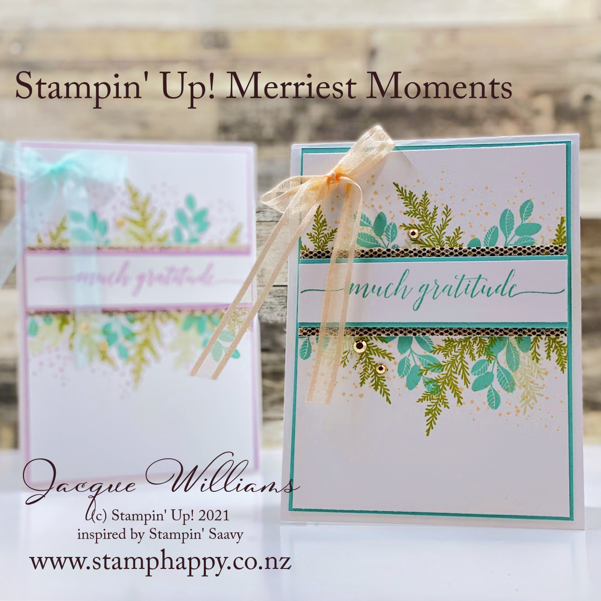 Stampin up merriest moments heartfelt wishes be dazzling non traditional gratitude thanksgiving thank you card easy quick facebook