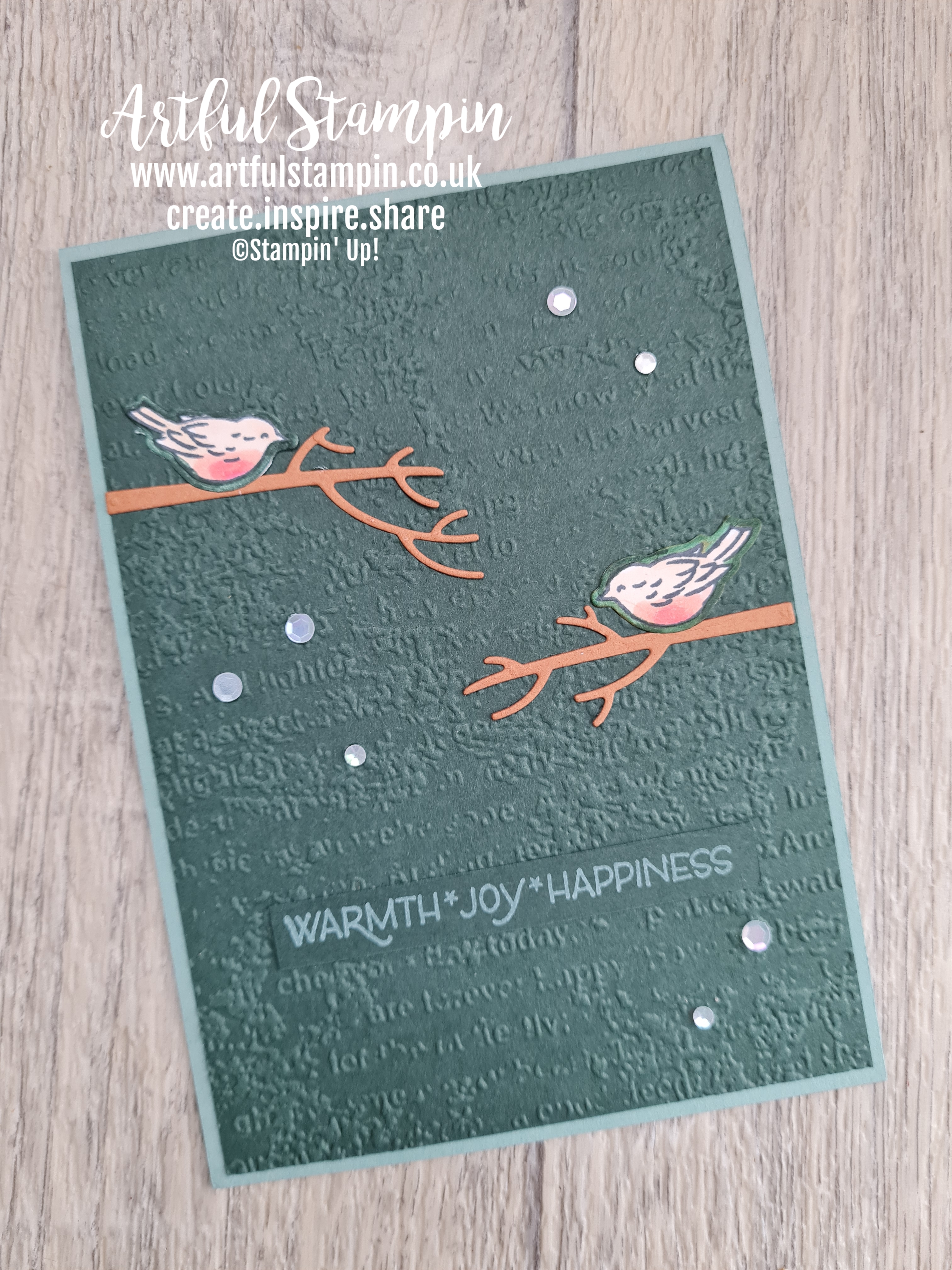 Artful stampin up uk christmas card  2 