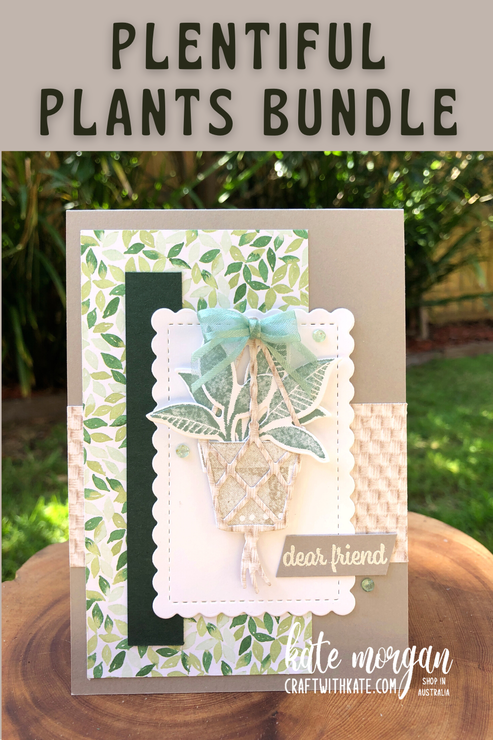 Plentiful plants bundle for gray granite ccbh by kate morgan  stampin up australia 2021