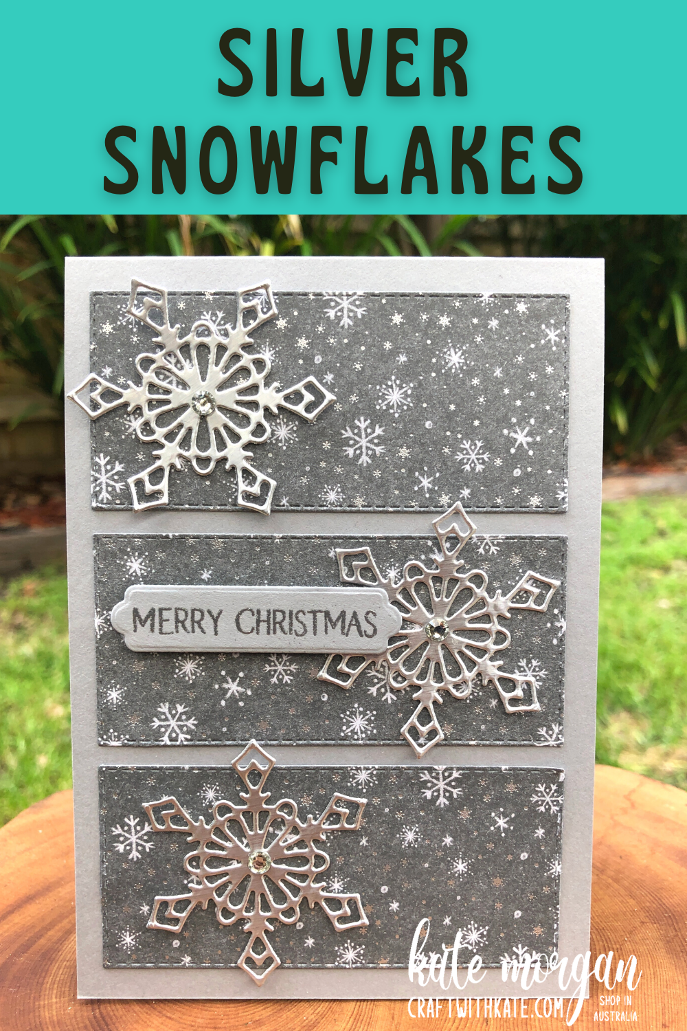 Silver gingerbread snowflakes christmas by kate morgan  stampin up australia 2021