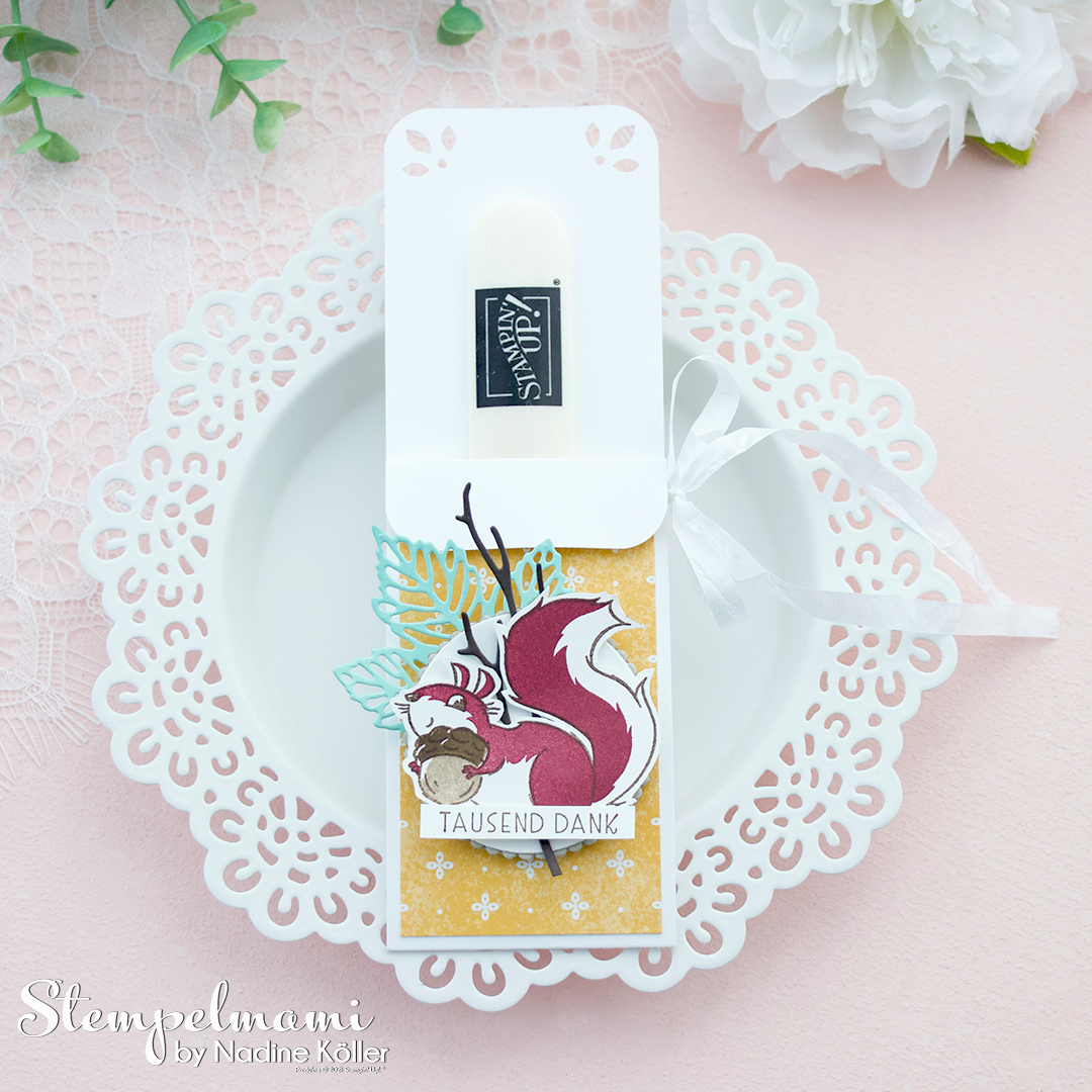 Stampin up video anleitung herbstliches goodie aus papierresten nuts about squirrels blaetterfantasie stempelmami youtube