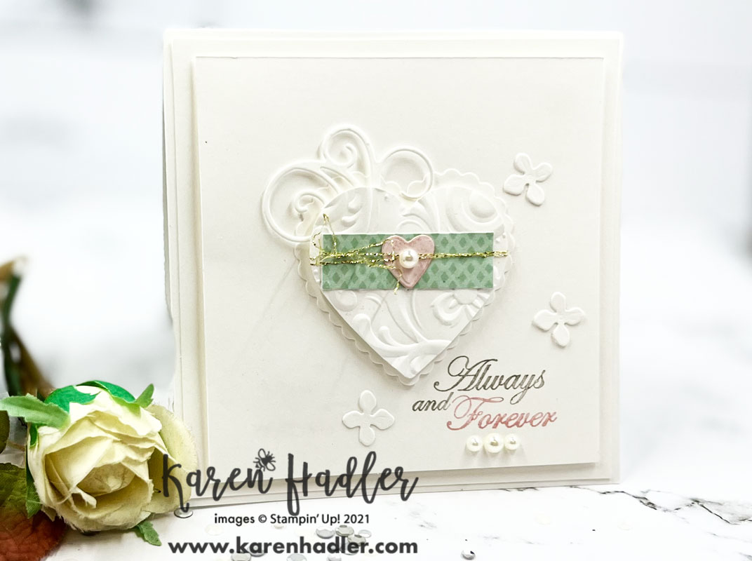 Forever blossoms wedding card