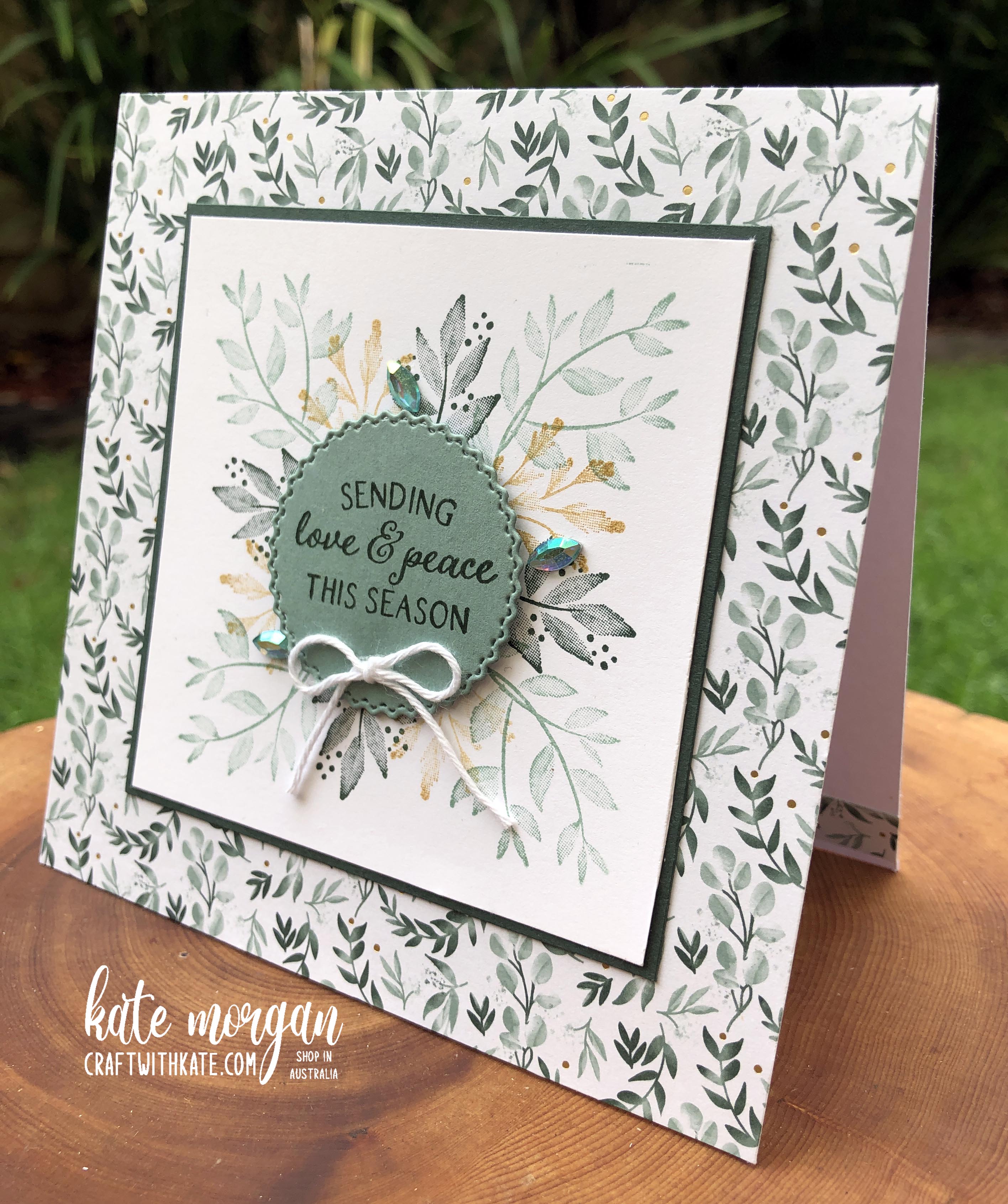 Eden s garden collection handmade christmas sitr card by kate morgan  stampin up australia 2021.
