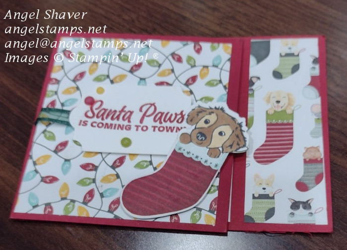 Santa paws gift card holder closed