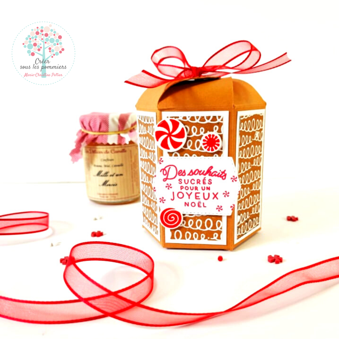 Boite hexagonale pain d epices er bonbon