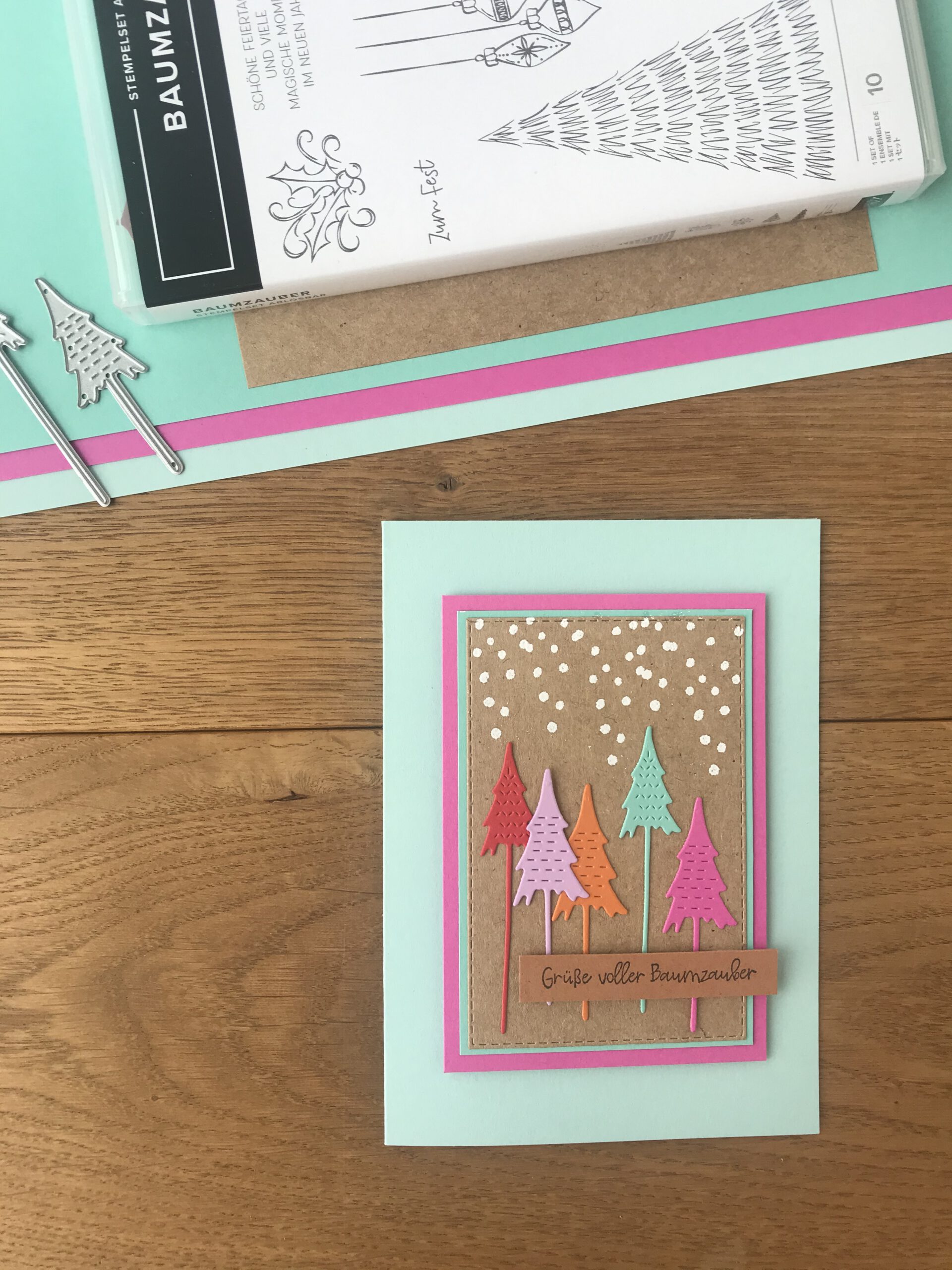 Stampinup baumzauber weihnachtskarte diy lovely crafts