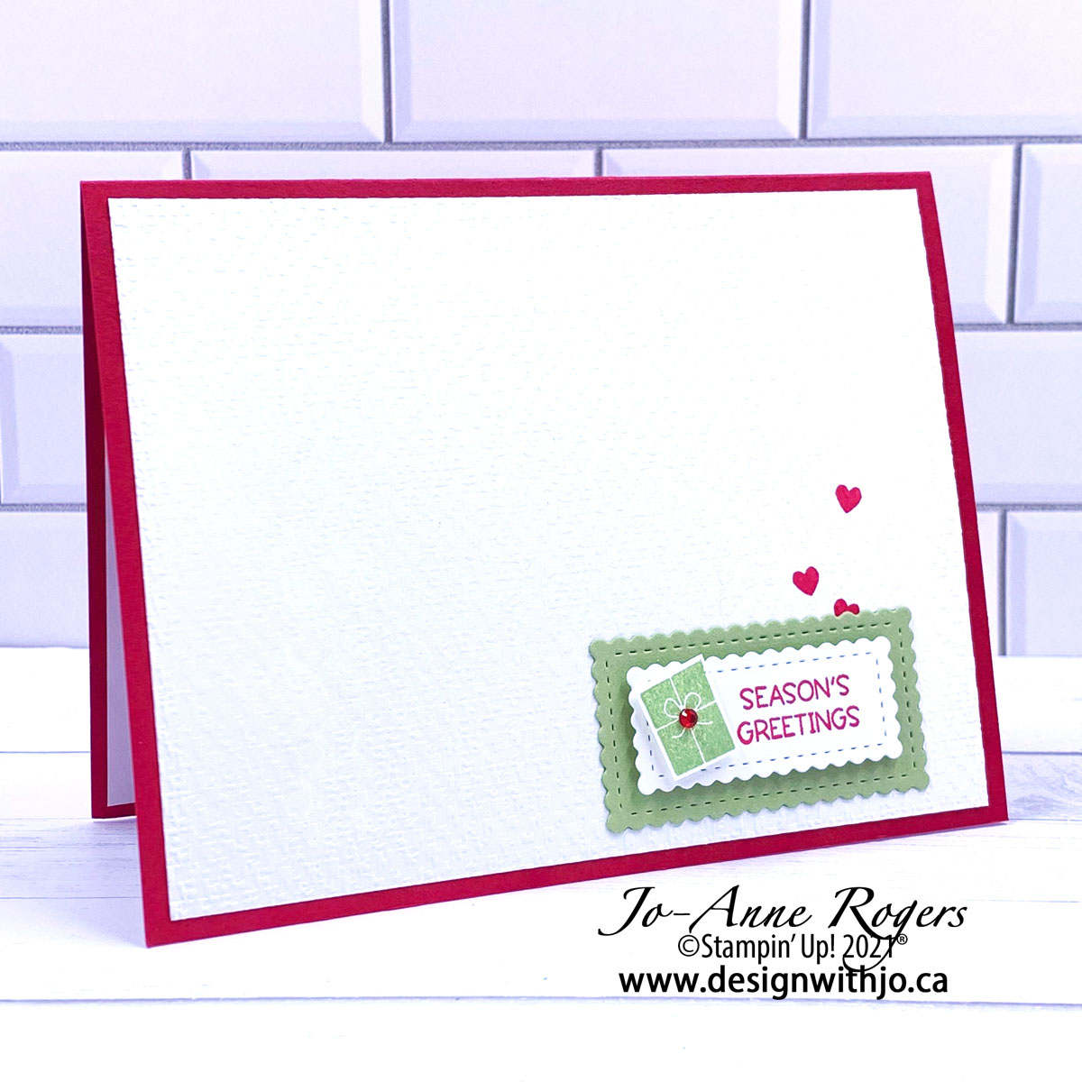 Simple rubber stamped christmas card5