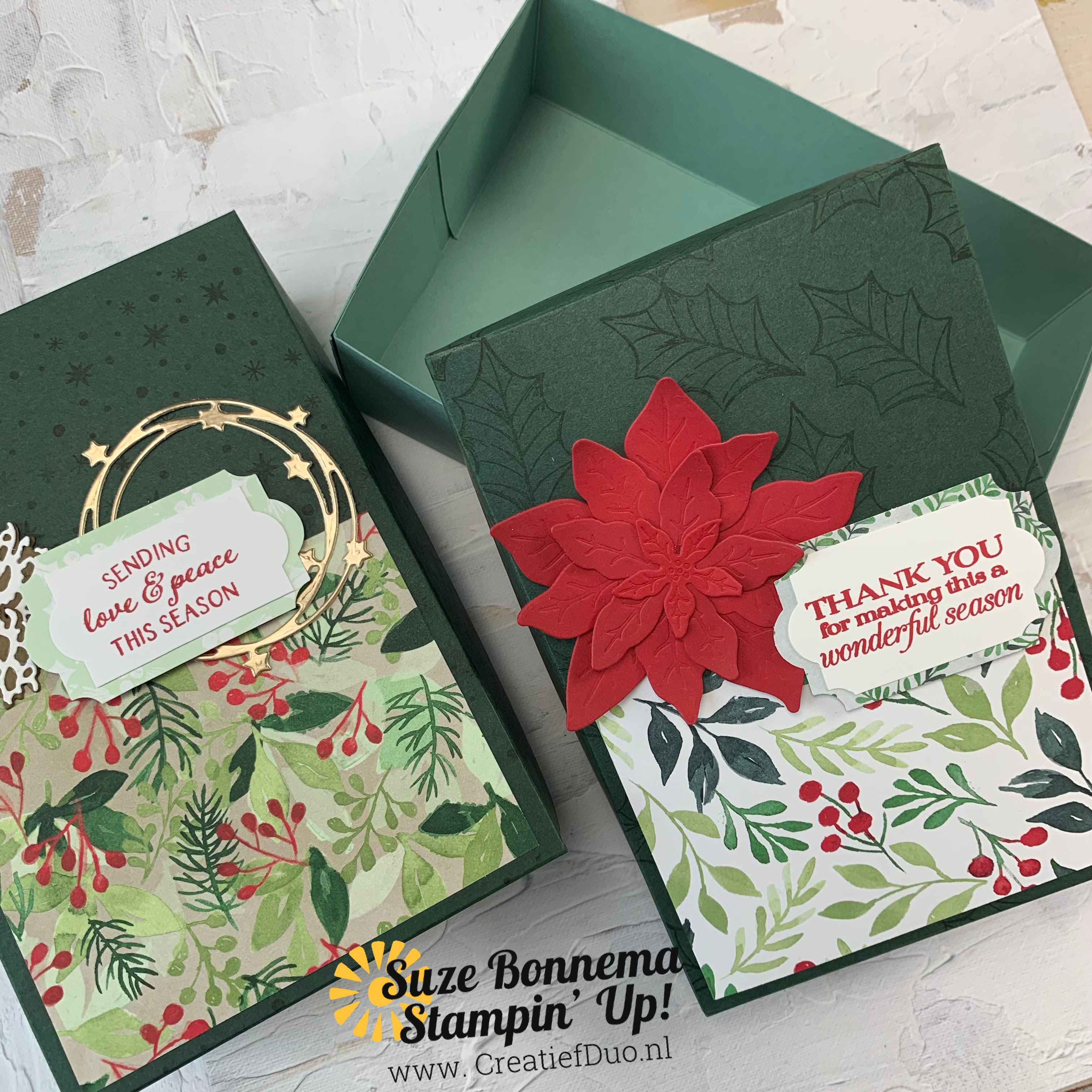 Christmas boxes stampin up 2021 kerst