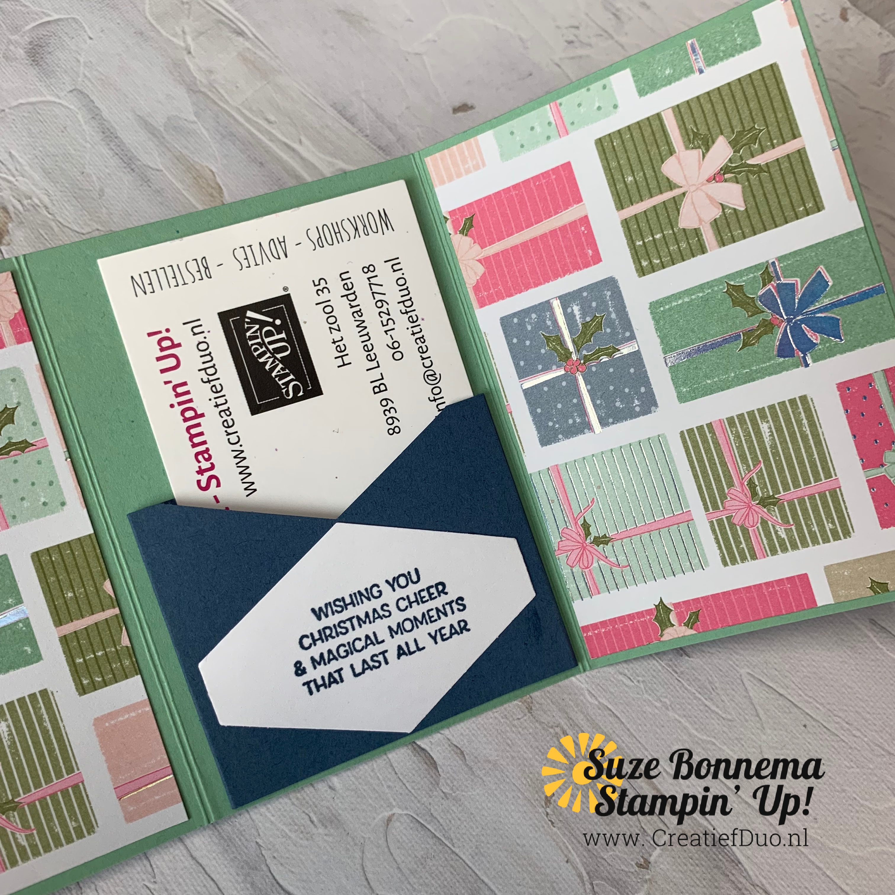 Giftcard  stempelen  2021  suze bonnema stampset stampin up whimsy wonder binnenkant