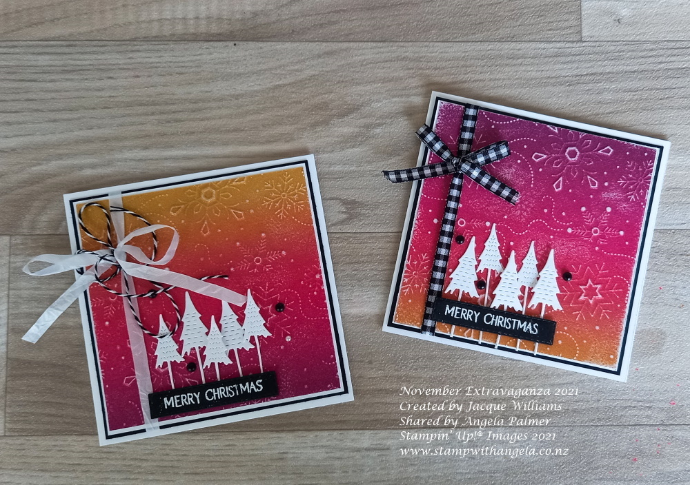 Whimsical trees rainbow glitter card
