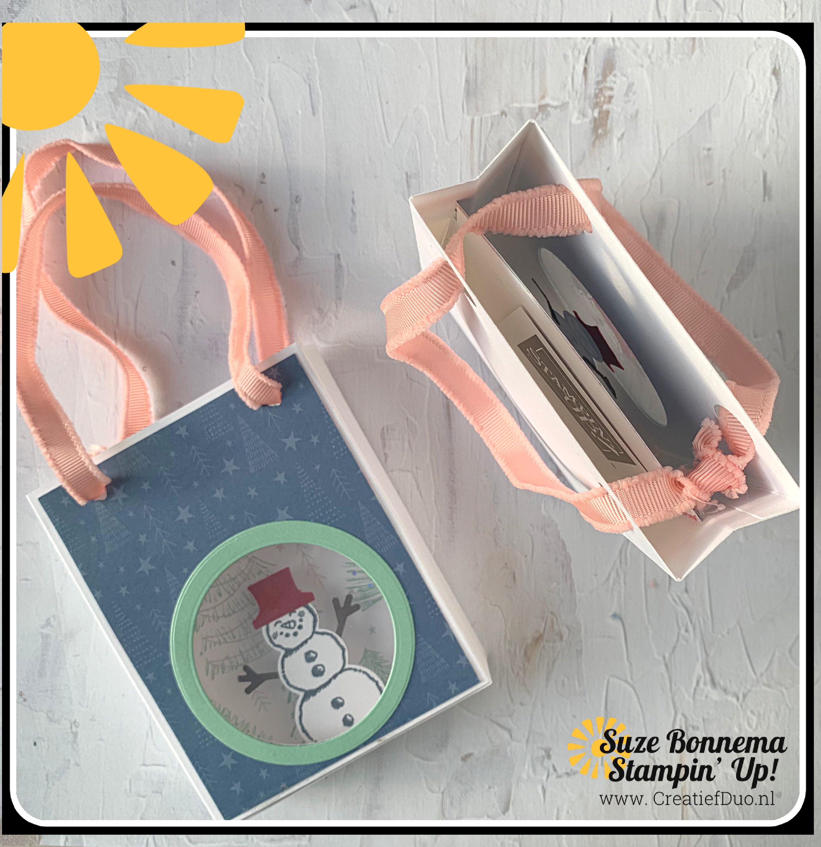   stempelen  2021  suze bonnema stampset stampin up dag 14 giftbag extra pocket voor een cadeuakaart boven