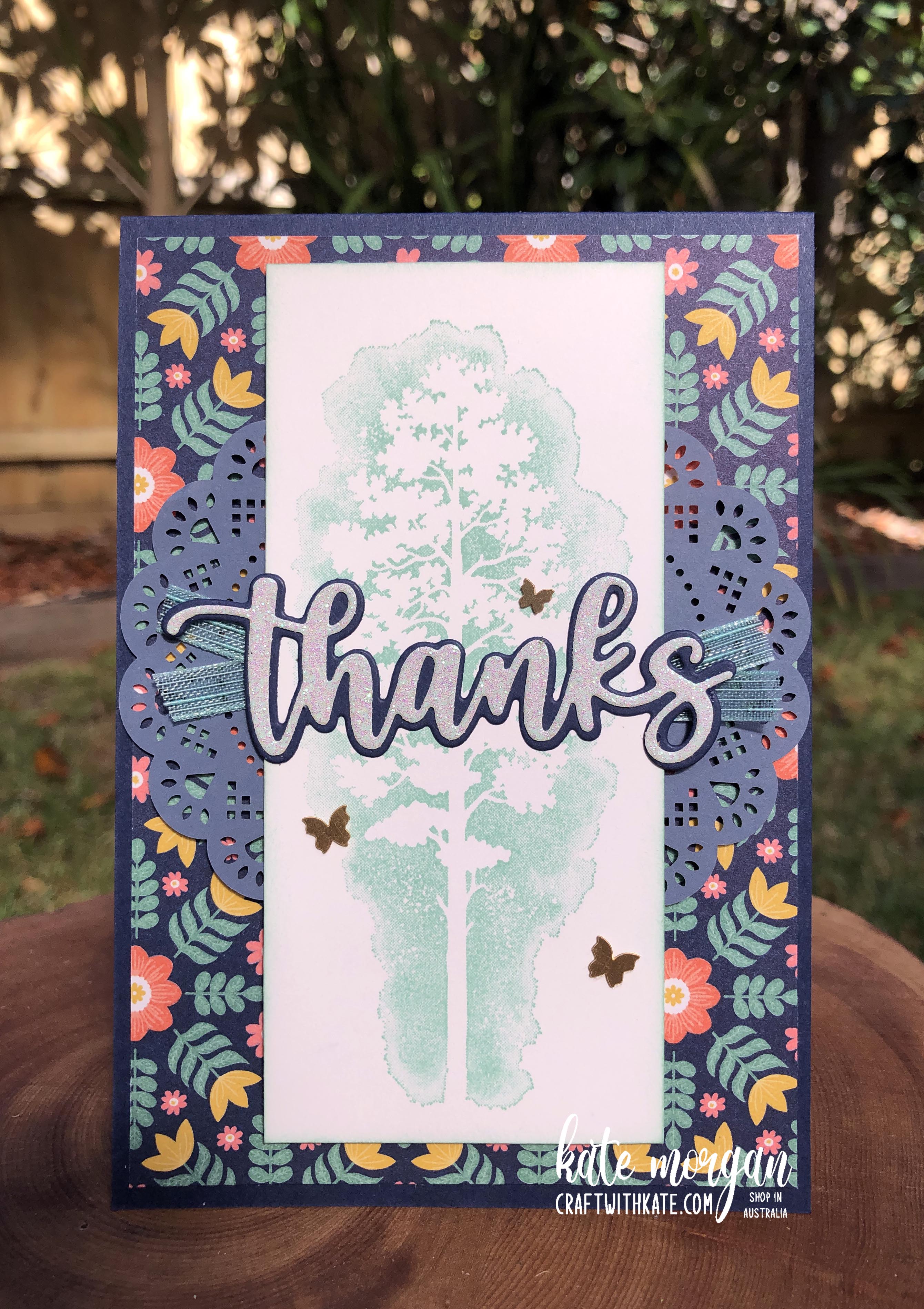 Amazing silhouettes thanks card for night of navy ccbh by kate morgan  stampin up auatralia 2022
