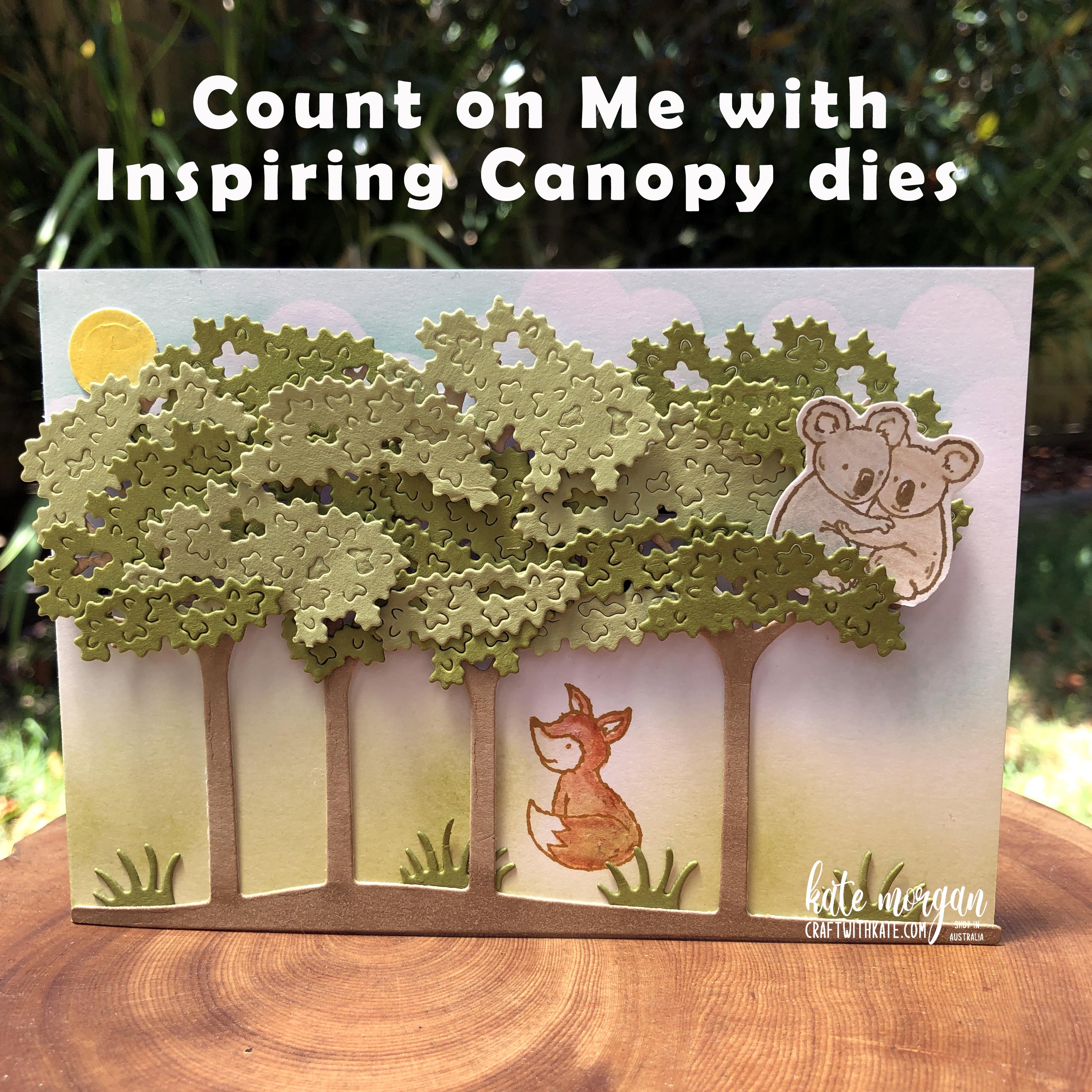 Count on me   inspiring canopy card by kate morgan  stampin up australia 2022