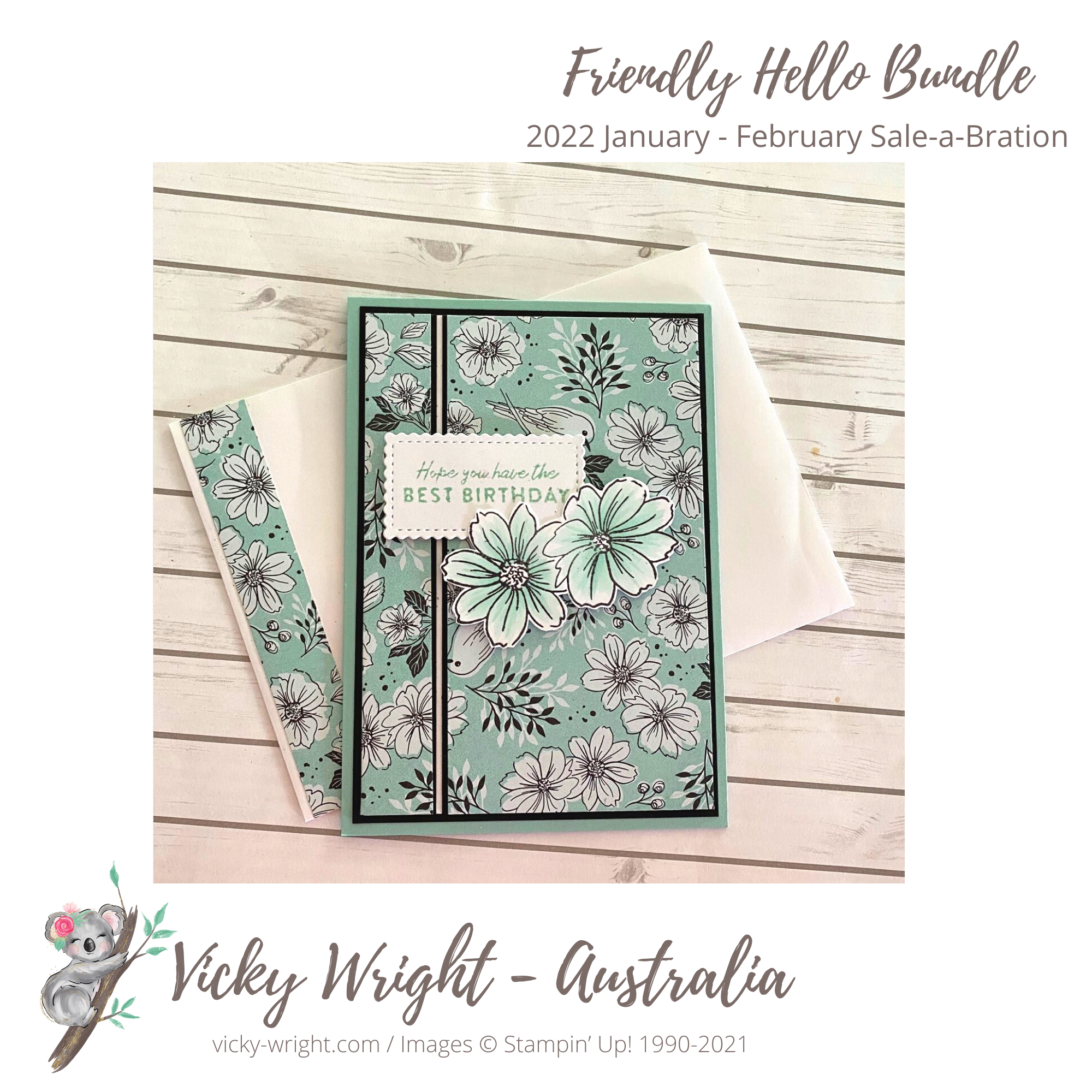 Vicky wright stampin up friendly hello bundle 6