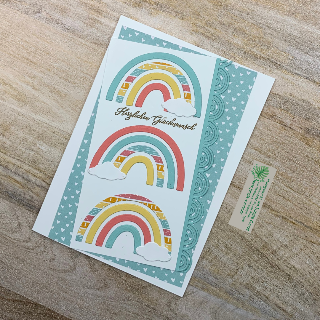 Geburtstagskartefarbenfroherregenbogenminiregenbogen