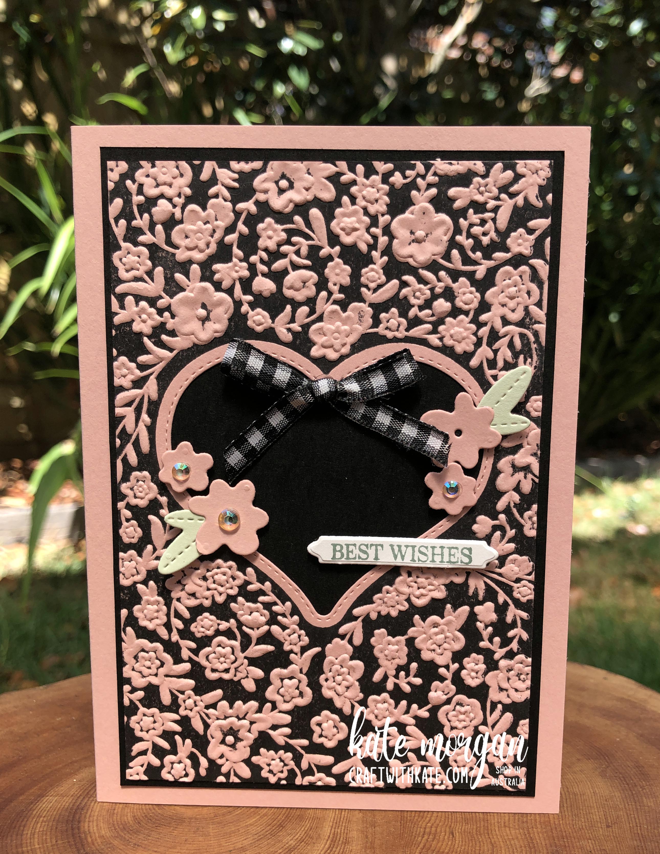 Bouquet of love hybrid folder inked by kate morgan  stampin up australia 2022