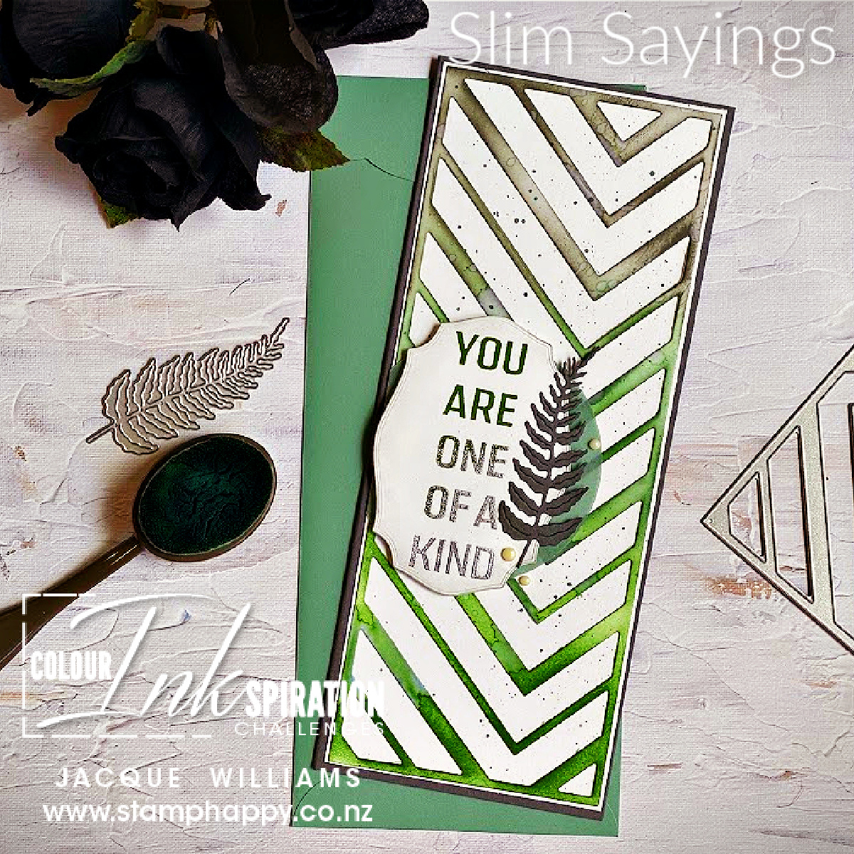 Stampin up slim sayings blending brush masculine partial embossing technique vintage colour inkspiration color challege anniversary valentine facebook