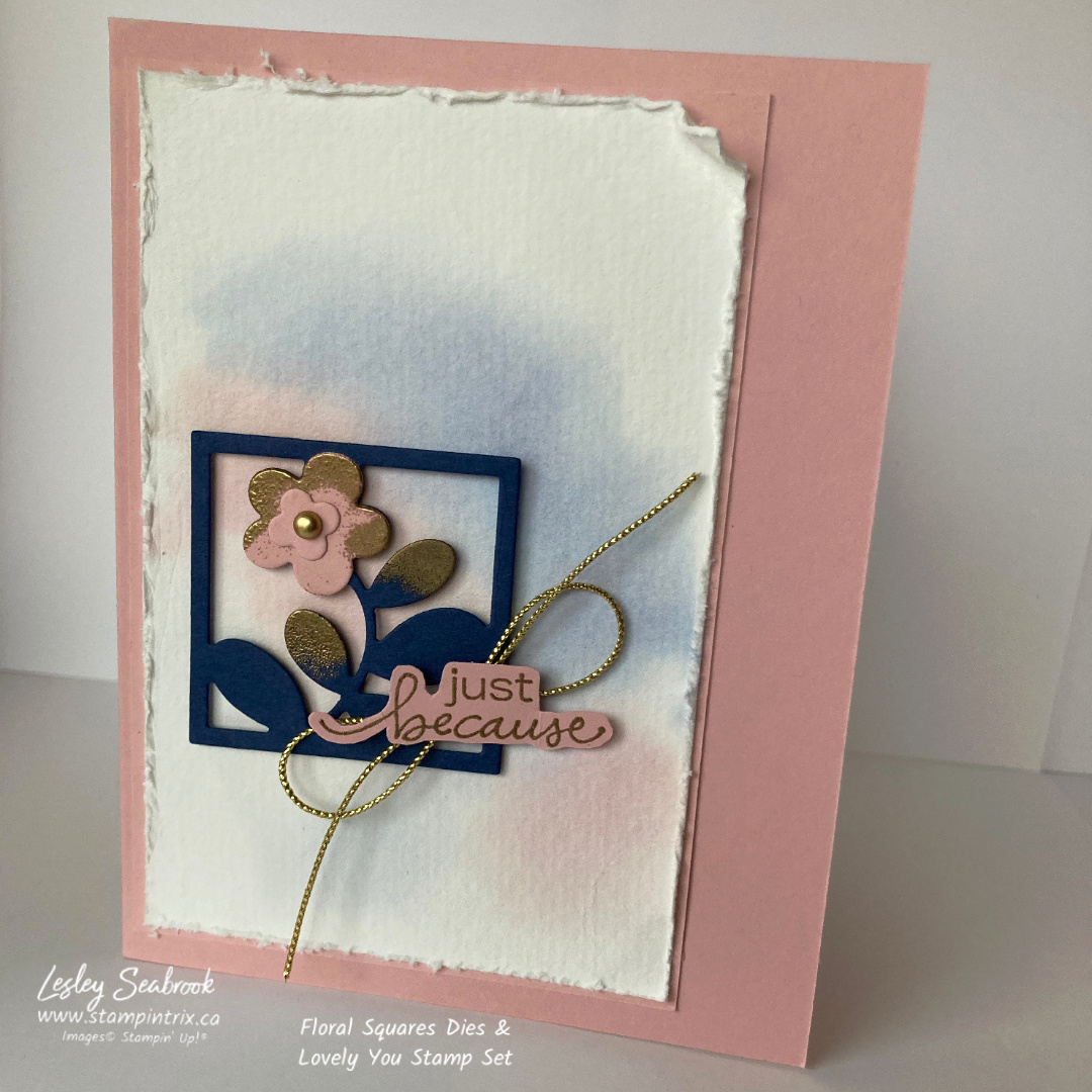 Floral squares dies   lovely you stamp set