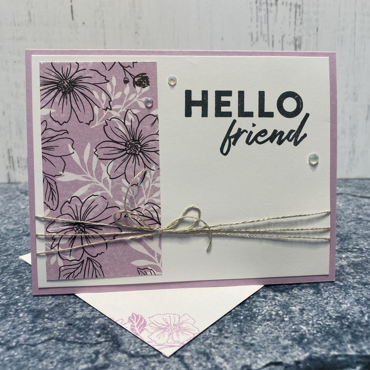 Card hellofriendpurple