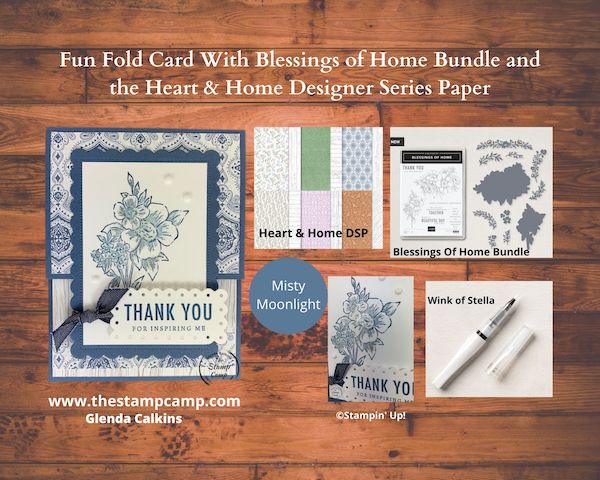 Blessings of home wood grain stampin  up