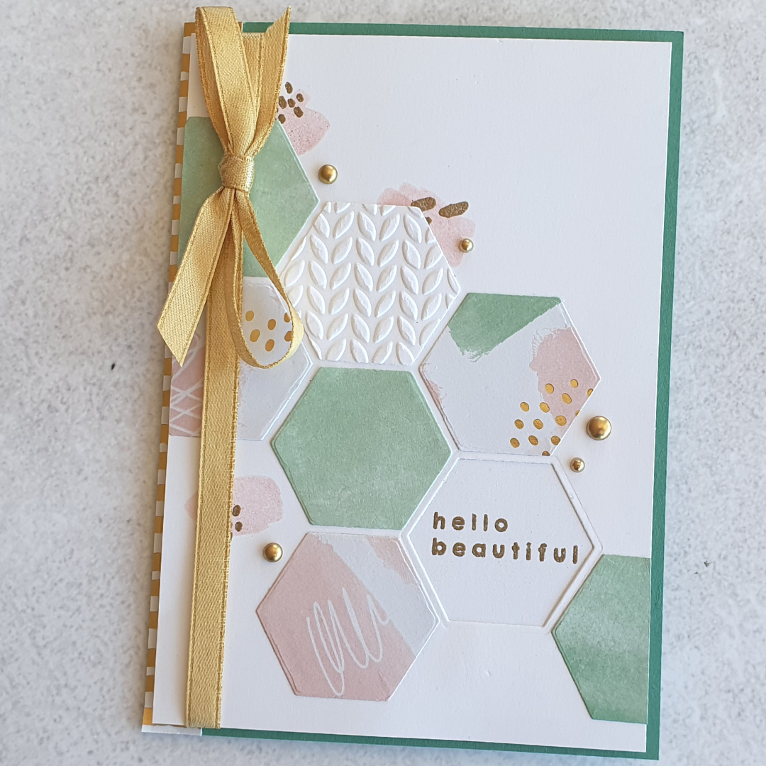 Hello beautiful hexagon card 1080x1080
