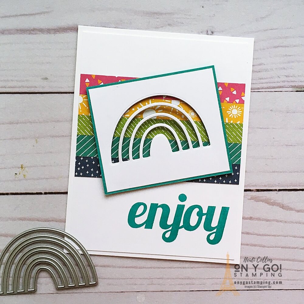 Rainbows of happiness negative space