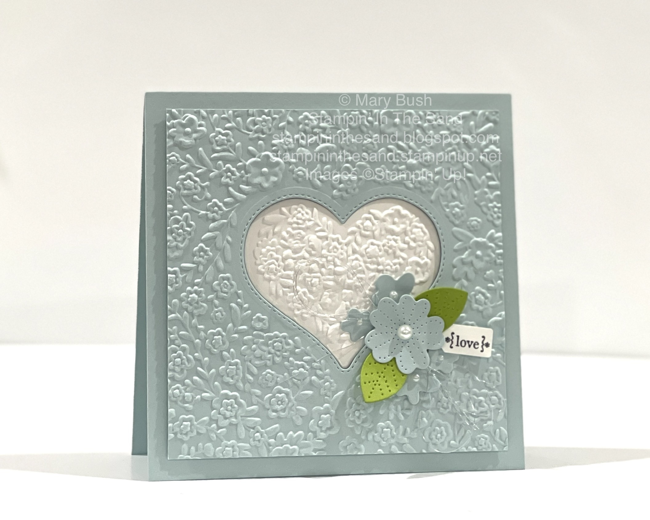 Loveandhappinesssquarecardblue