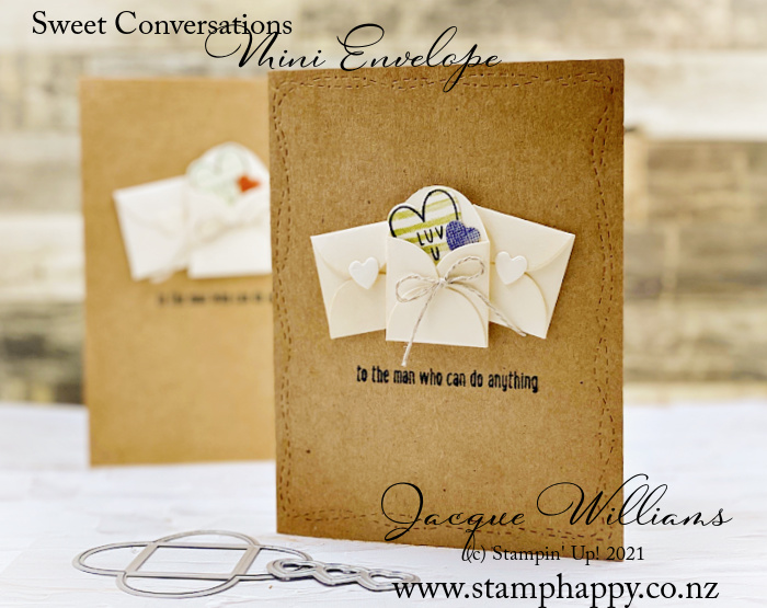 Stampin up sweet conversations sweet talk masculine valentines garden greenhouse kraft mini envelope quick easy guys card