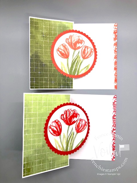 Tip to two step stamping with the flowering tulips 00006