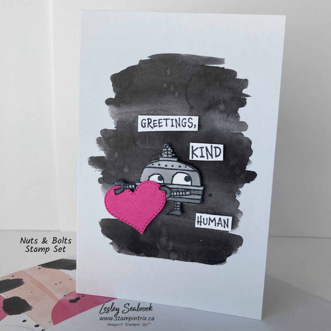 Abstract beauty cards nuts   bolts stamp