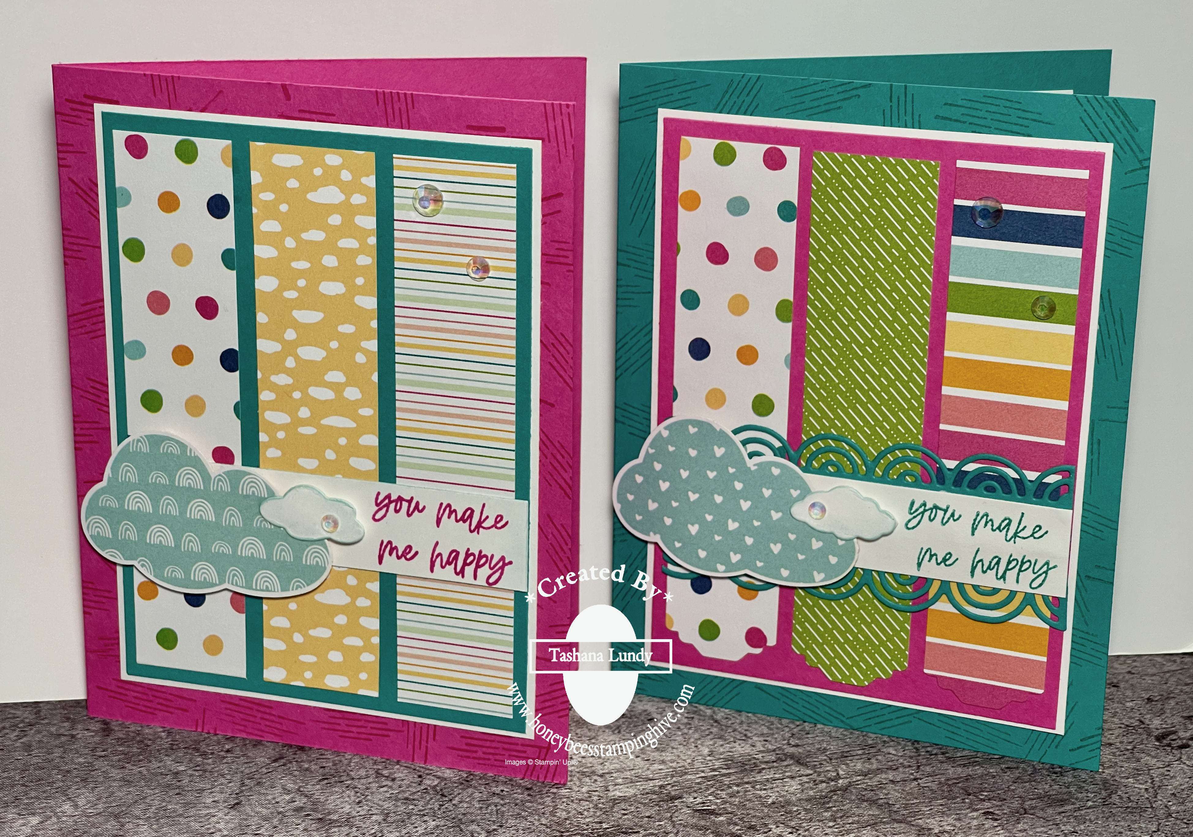 Video   you make me happy   sunshine   rainbows honeybee s stamping hive both