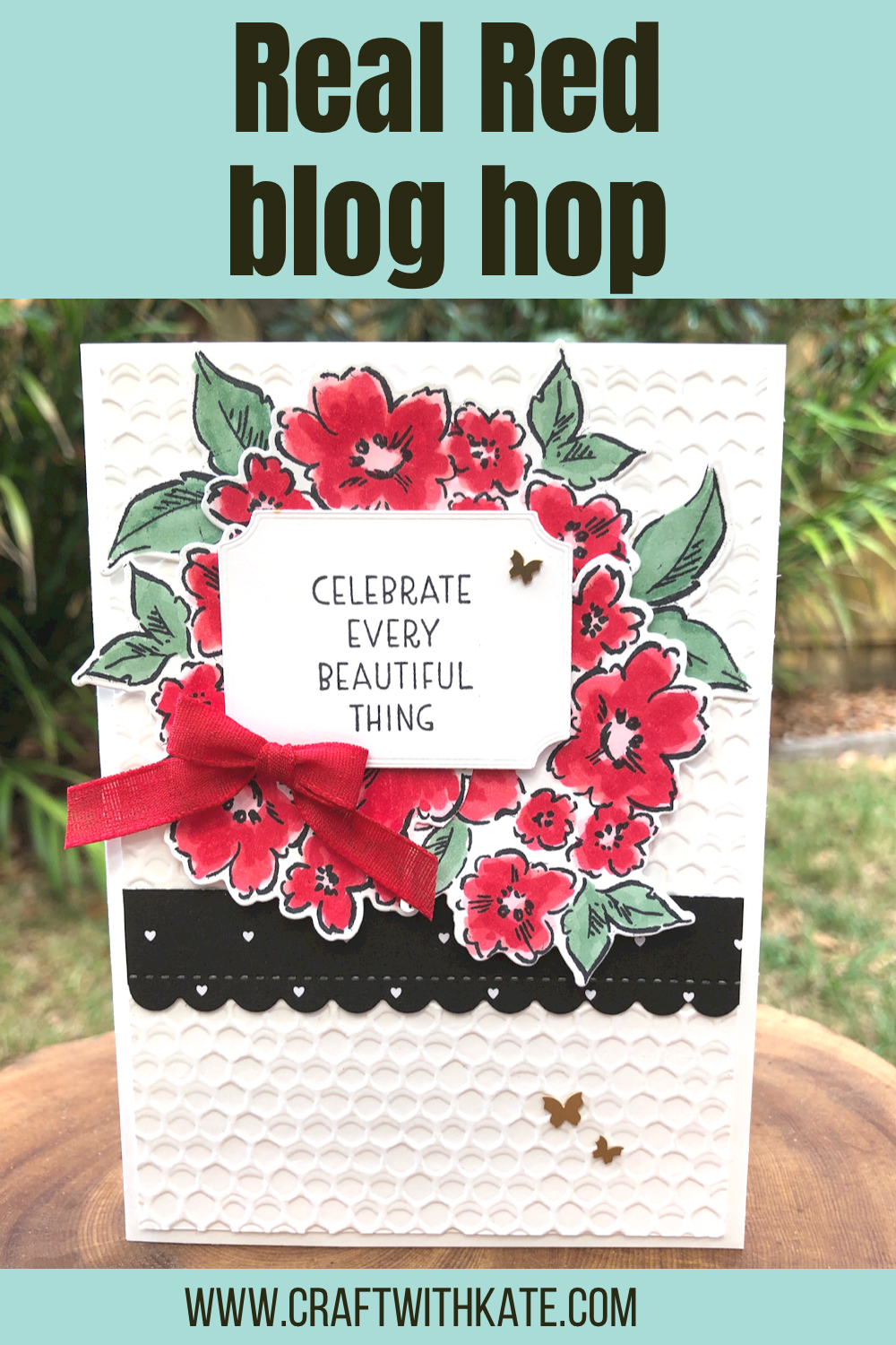 Art gallery real red colour creations blog hop by kate morgan stampin up australia 2022