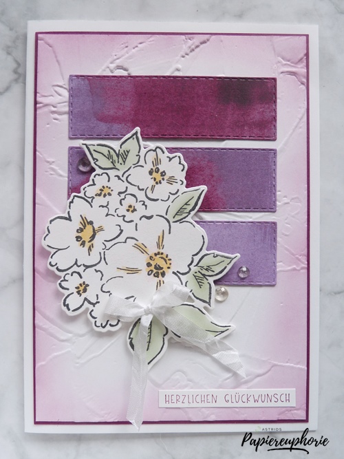 Stampinup geburtstagskarte handgemalte blueten strukturputz astridspapiereuphorie 2 202203