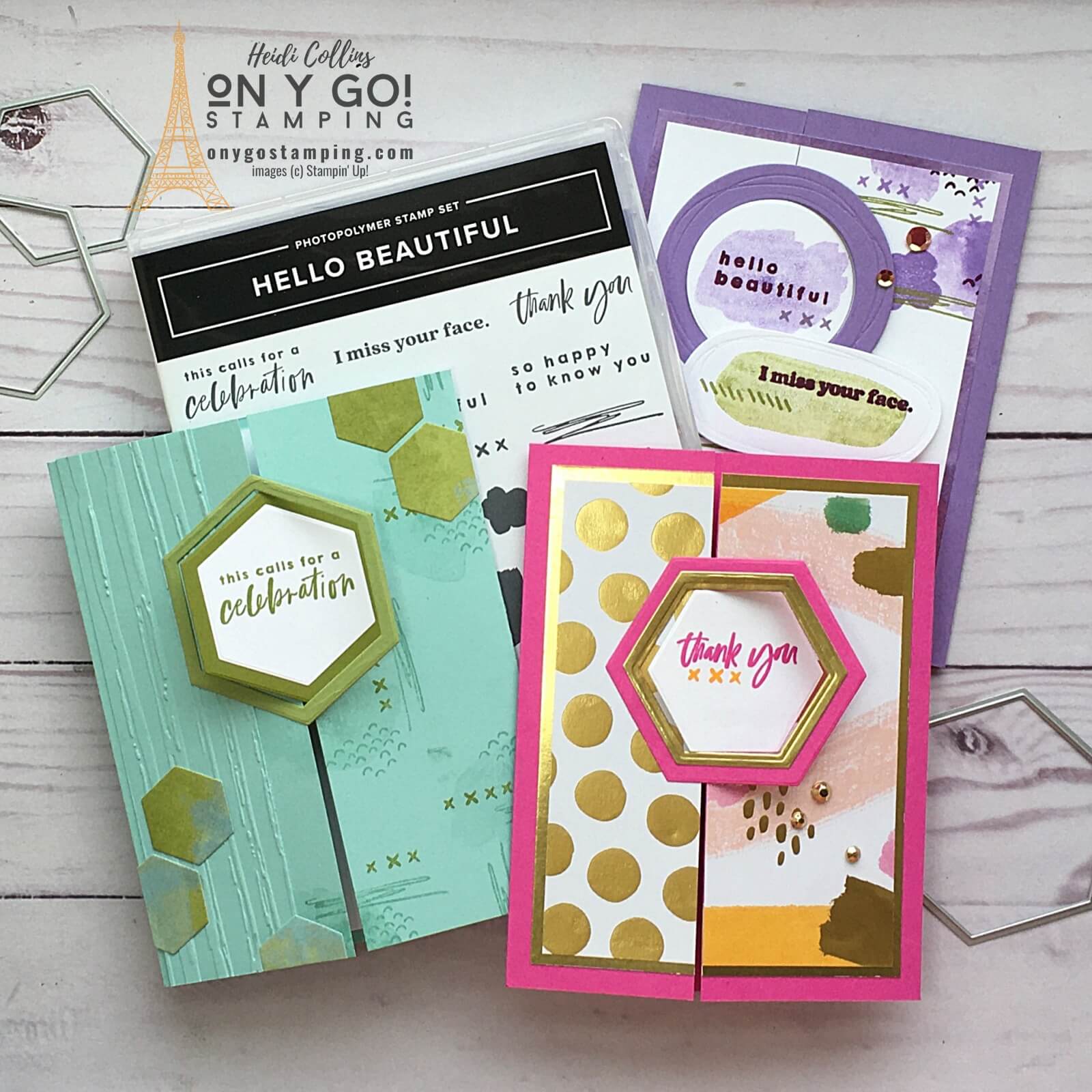 Hello beautiful locking gate fold card
