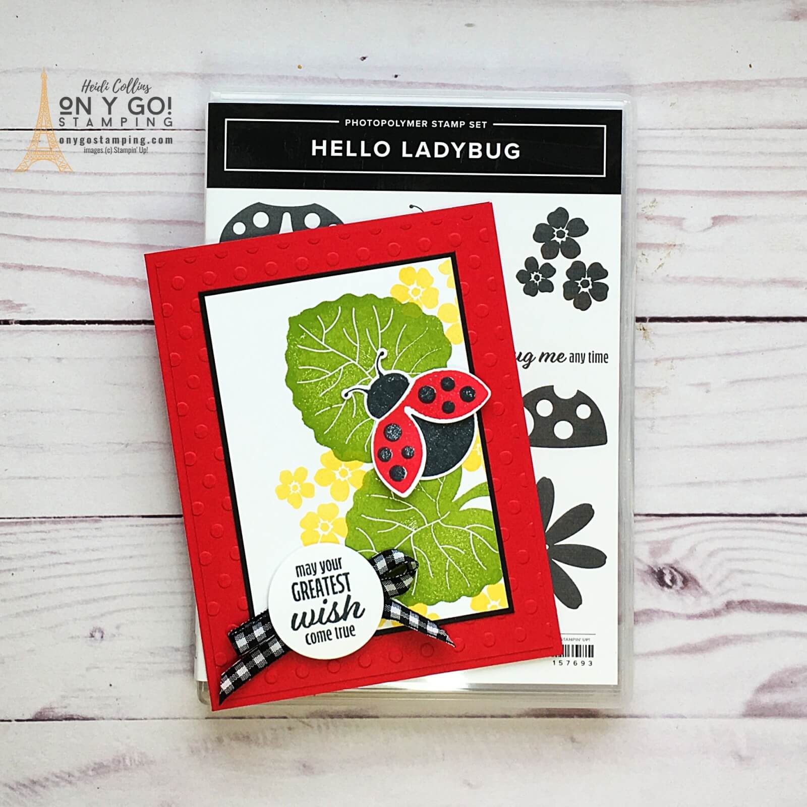 Hello ladybug from a card sketch