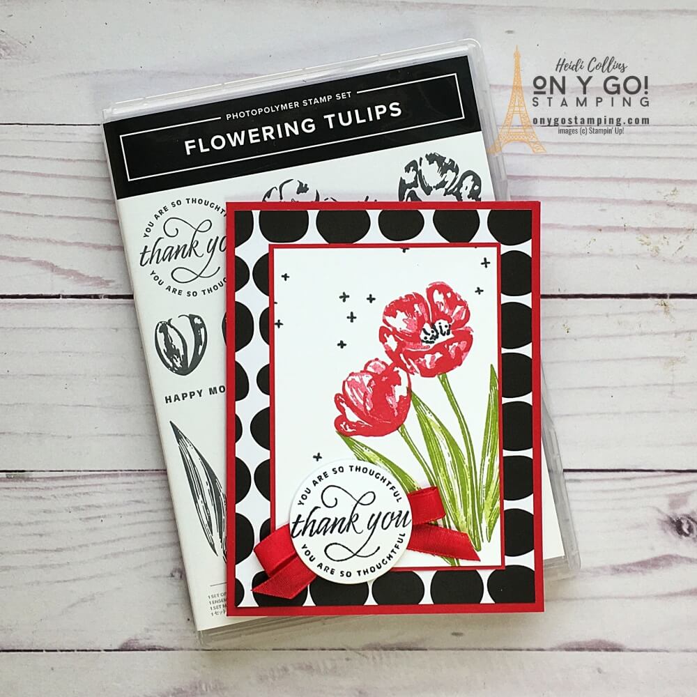 Flowering tulips from a card sketch