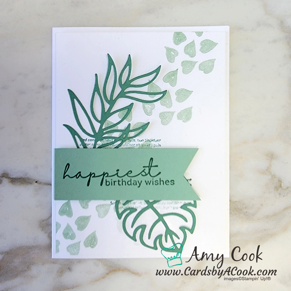 Artfully layered bundle cards by a cook
