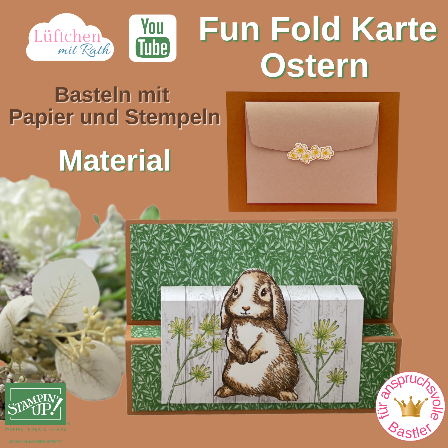 Osterkarte hase  material
