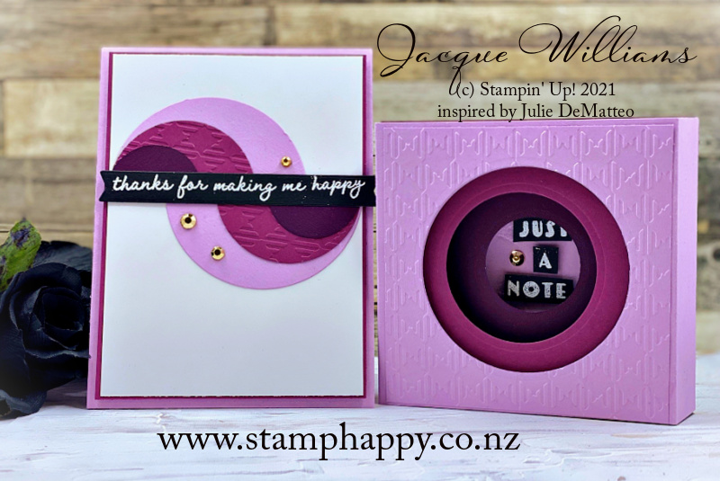 Stampin up tunnel card julie dimatteo layering circles dies clean simple jacque williams cactus cuties