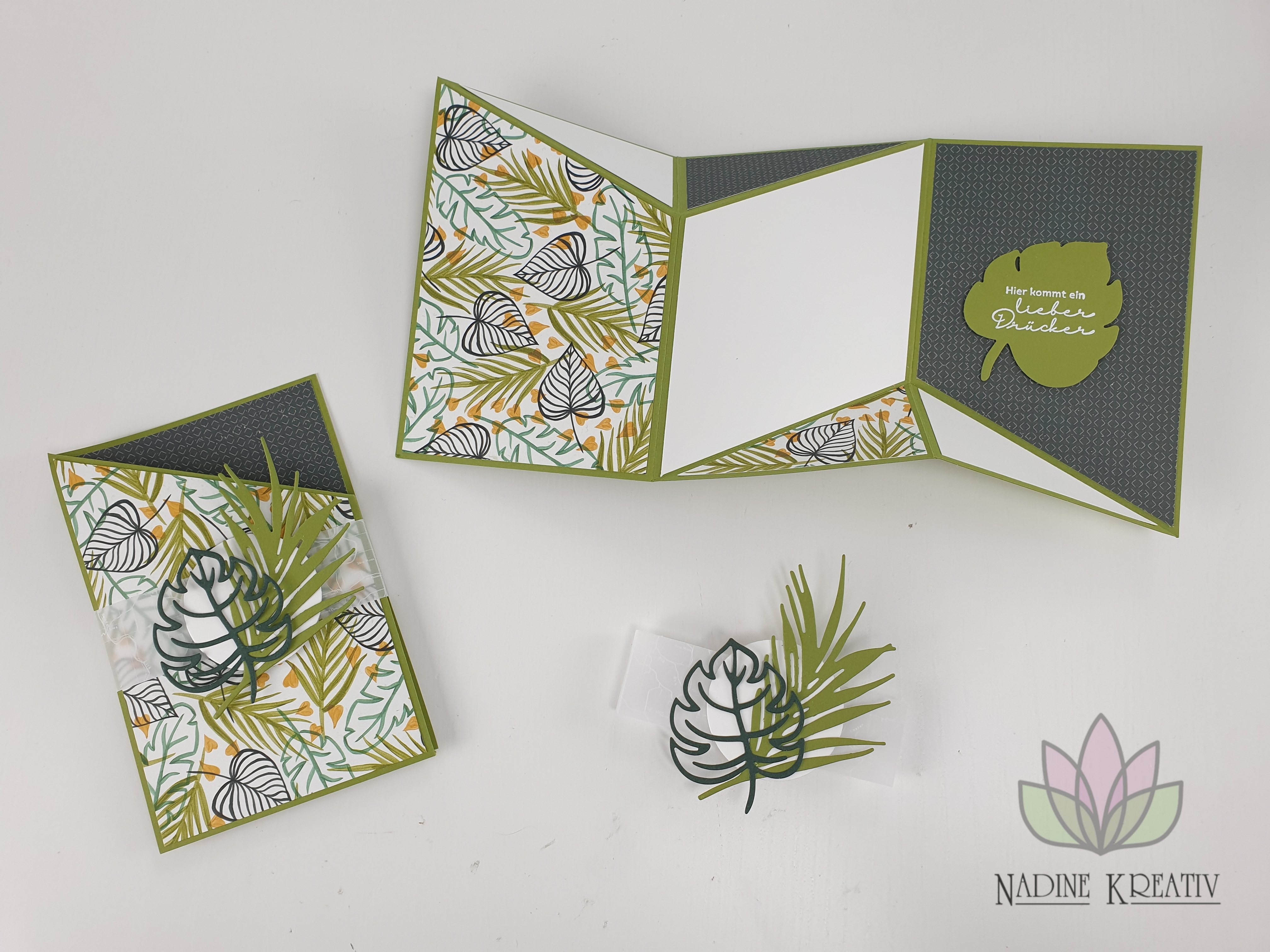 Mini miura fold card collagen kunst 01