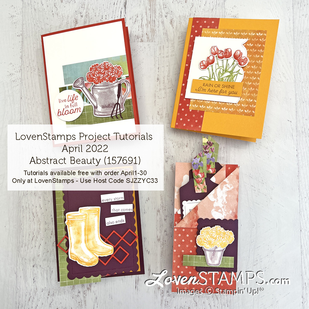 4 projects flowering rain boots tulip flowering fields stampin up suite tutorials lovenstamps host code