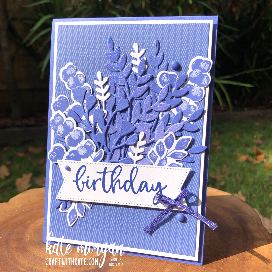 Forever fern in orchid oasis for colour creations blog hop by kate morgan  stampin up australia 2022
