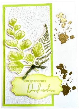 Dankeskarte basteln mit set aus der natur