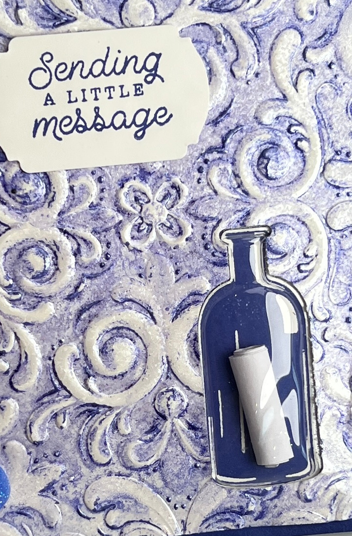 Embossing folder close up