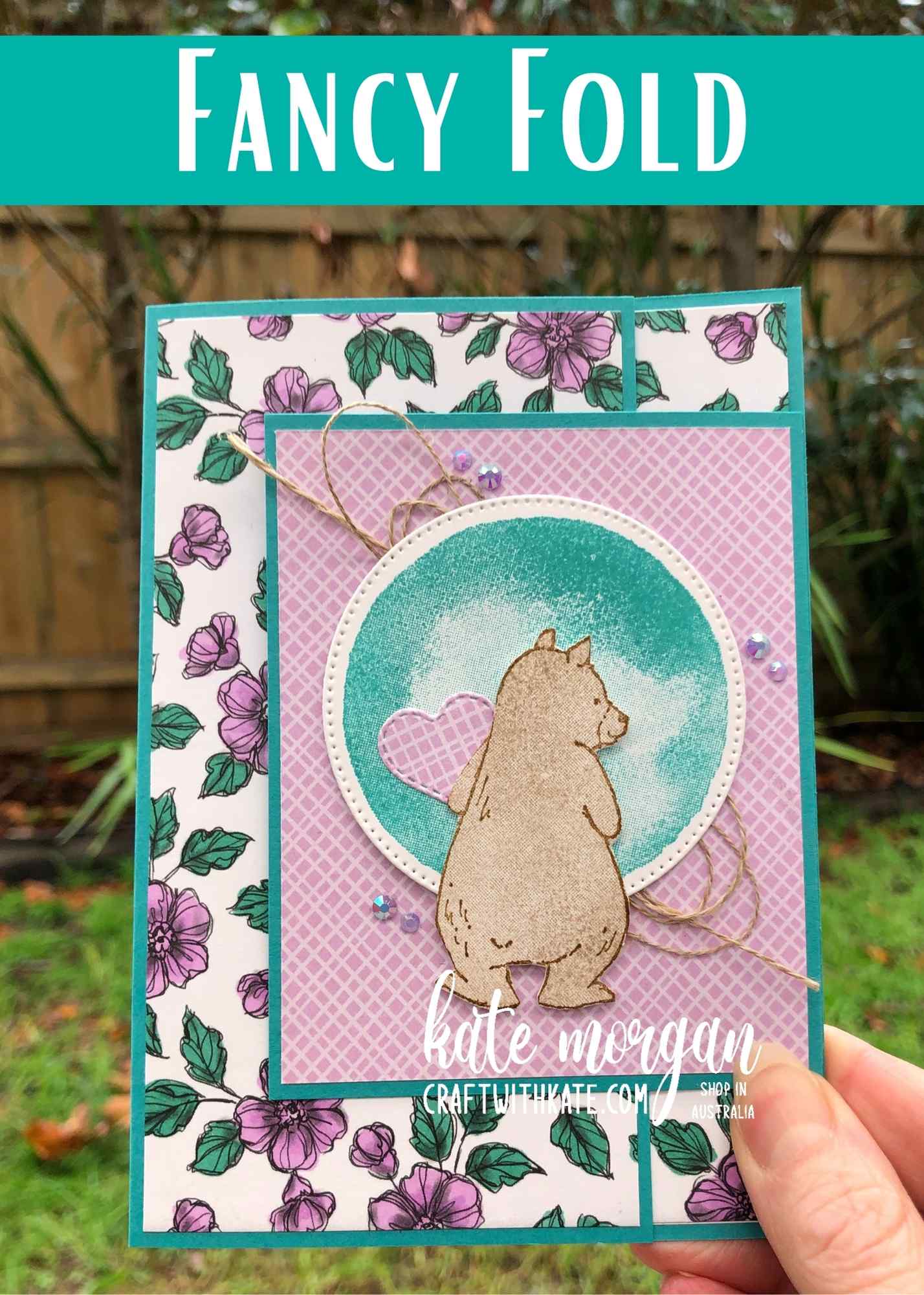 Count on me fancy fold card by kate morgan  stampin up australia 2022